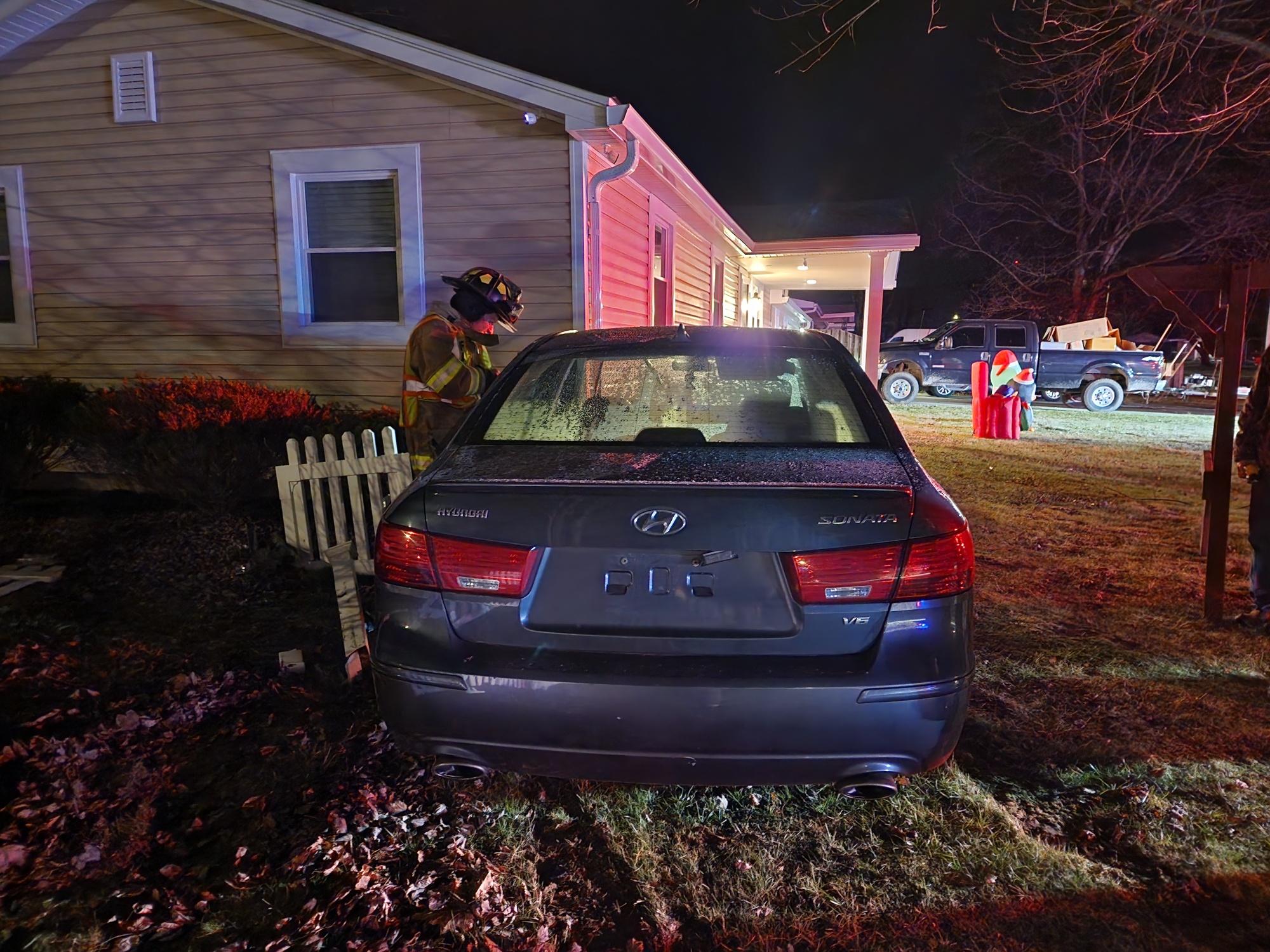 Car slams into Versailles home early in the New Year WRBI Radio