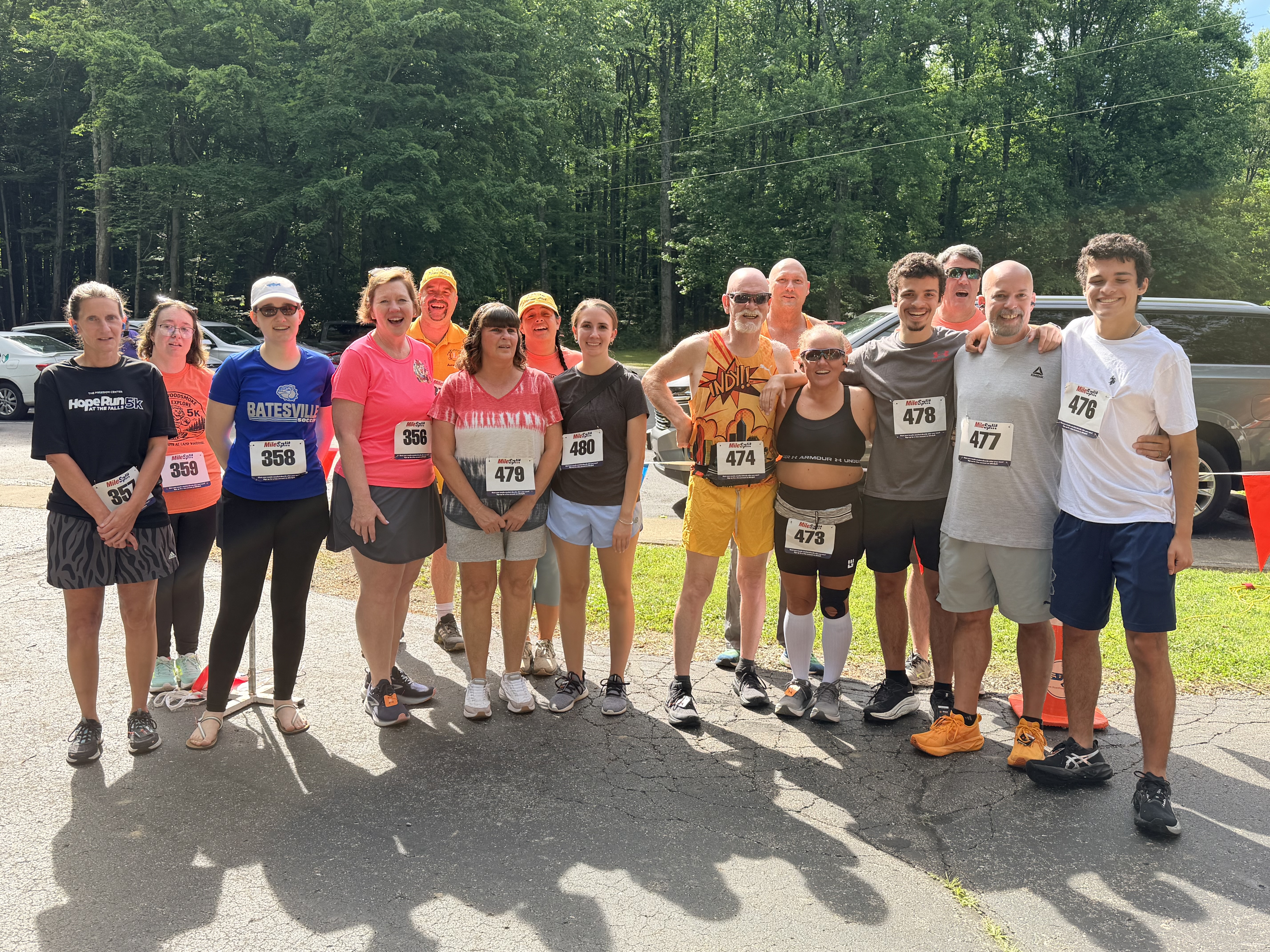 Participants prepare for the start of the Roar & Explore 5K