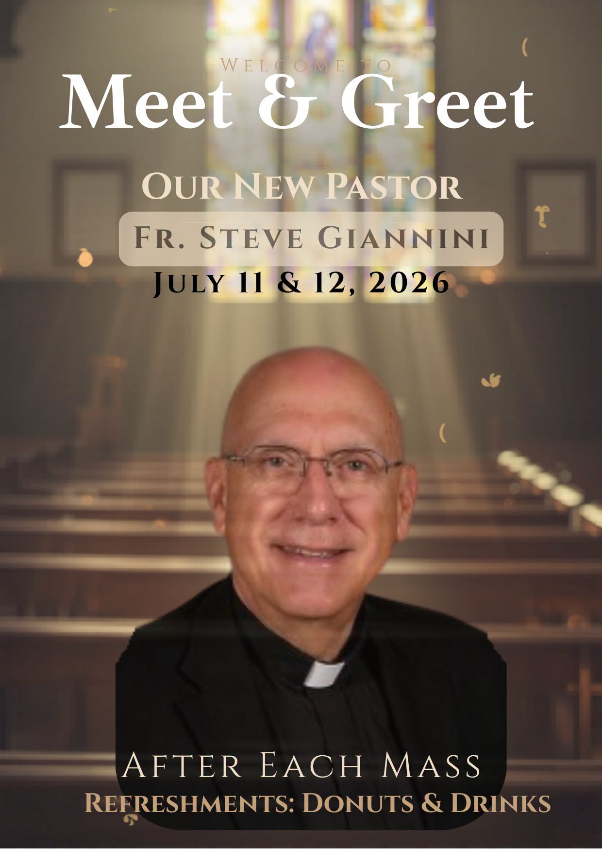 Meet and greet invitation for Father Stephen Giannini