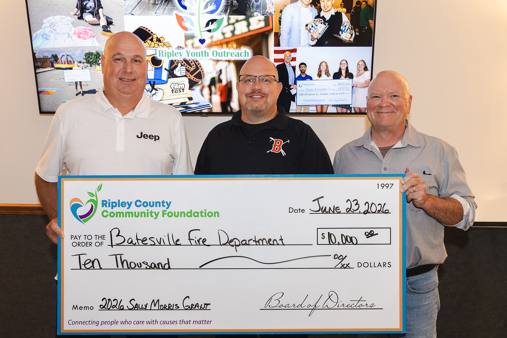 Batesville Fire and Rescue receives a Sally Morris Community Impact Grant