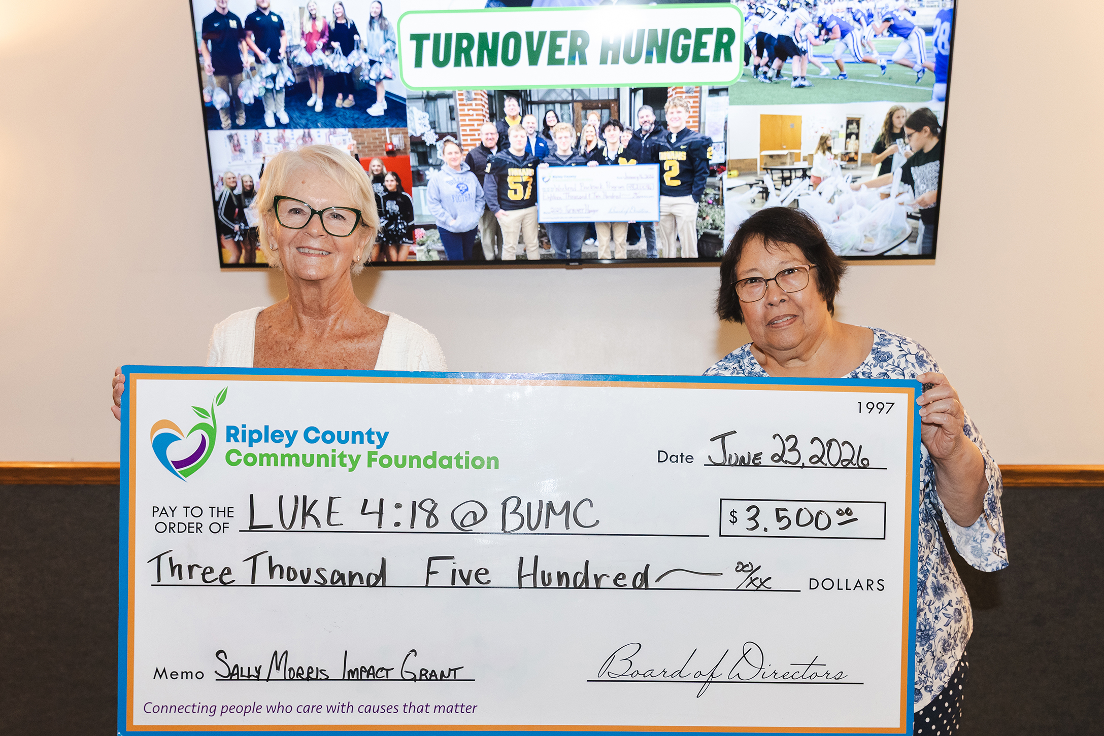 Batesville United Methodist Church receives a Sally Morris Community Impact Grant