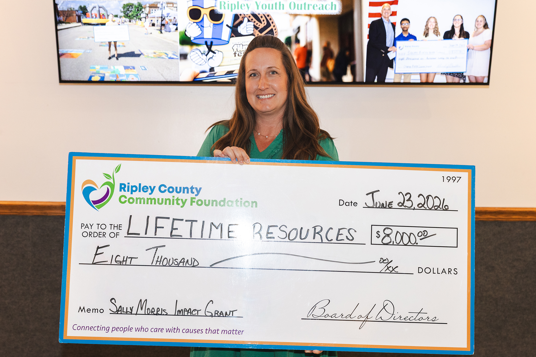 Lifetime Resources receives a Sally Morris Community Impact Grant