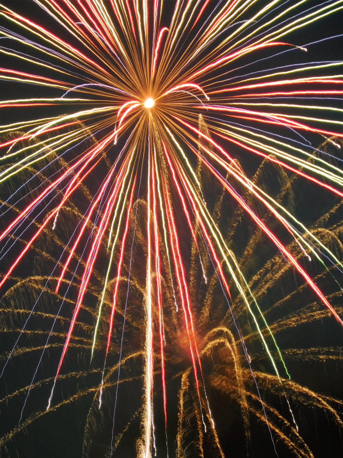 Fourth of July fireworks in the night sky