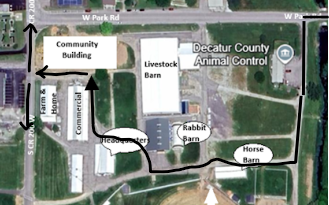 Decatur County 4-H Fair Parade route map