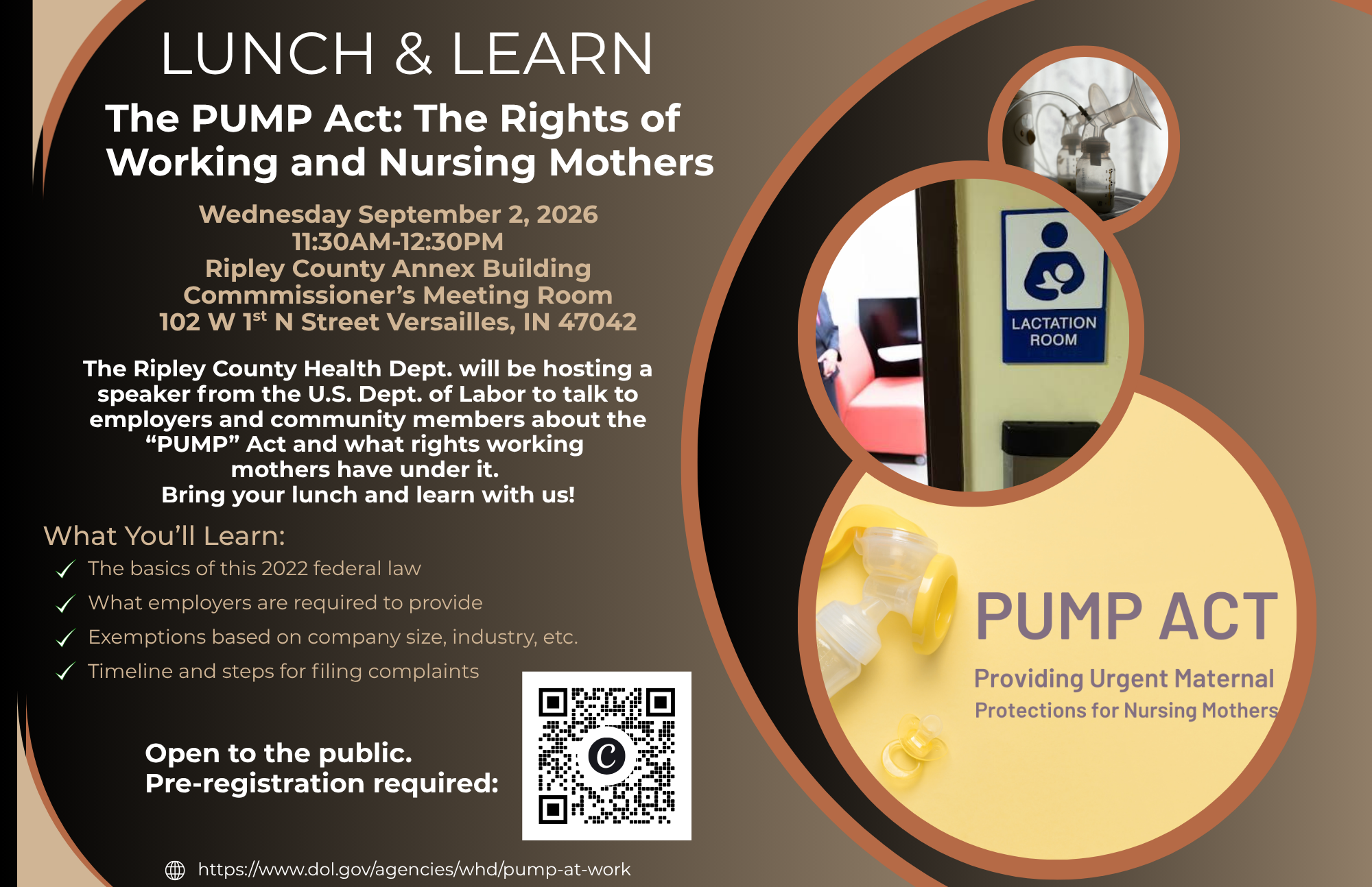 Lunch and Learn presentation on the PUMP Act and the rights of working and nursing mothers